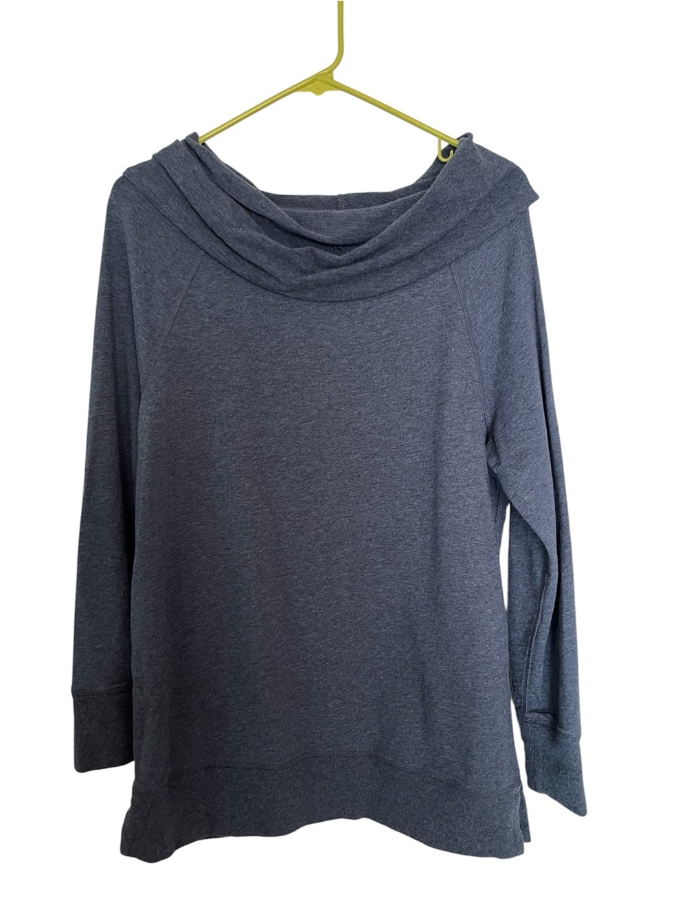 Soft Surroundings SzS Cozy Slate Blue Cowl Neck Long Sleeve Top